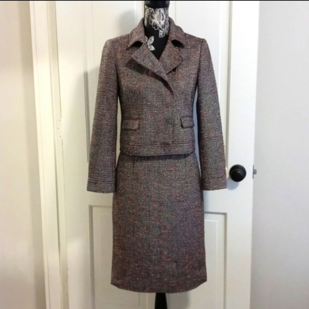 🖤HTF J. Crew🖤 - Tweed Suit - Cropped Jacket & High Waist Pencil Skirt
